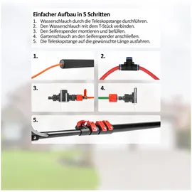 Genius Reinigungsbürste Telescopic Hydrocleaner Set 6-tlg. 7 Meter