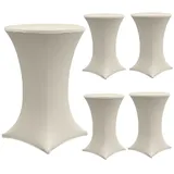 Trutzholm 5er Set Stehtischhusse Stretch 70cm Beige