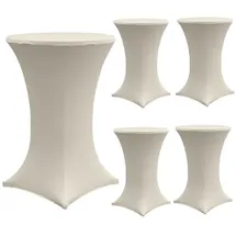 Trutzholm 5er Set Stehtischhusse Stretch 70cm Beige