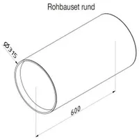 Zehnder Wandeinbaurohr rund für ComfoSpot 50