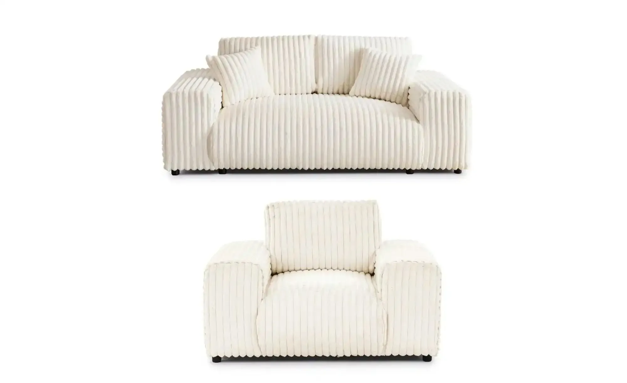 S-STYLE Polstergarnitur 2er-Set  Mollis , beige , Maße (cm): B: 178 H: 79
