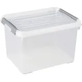 Curver 243808 Aufbewahrungsbox HANDY stapelbar (L x B x H) 400 x 290 x 260mm Transparent, Silber 1St