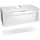 Vladon Waschbeckenunterschrank 96 x 36 cm Weiß matt/Weiß glänzend