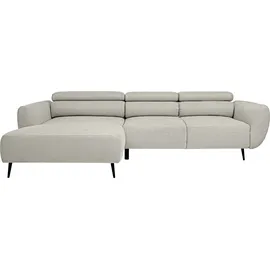 werk2 Ecksofa WERK2 "Alisson, mit elektrischer Sitztiefenverstellung, L-Form, Breite 277 cm", silber, B:277cm H:76cm T:174cm, 92% Polyester, 8% Nylon, Sofas, Ecksofa, Alisson – flexibler Komfort mit modernem Design und smarten Details.