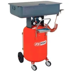Mobile Reinigungsstation für Kleinteile, 60 Liter - rot