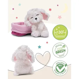 NICI 49749 Kuscheltier Hund Pudel weiß 12cm schlafend im