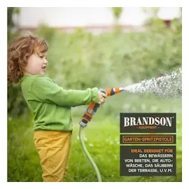 Brandson Gartenbrause - Garten Handbrause für Gartenschlauch - Spritzpistole - robuste Bauweise - Schieberegler