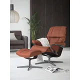 Stressless Stressless® Relaxsessel »Reno«, mit Cross Base, Größe S, M & L, Holzakzent Braun, rot