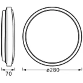 LEDVANCE ORBIS LONDON LED-Deckenleuchte 280mm, weiß, 16W, 2000lm, warmweiße Lichtfarbe, sehr homogene Lichtverteilung, lange Lebensdauer, fest verbautes LED-Modul, rund, IP20 Schutzklasse, 3000K