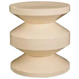 Koopmann International Beistelltisch MESO, Ø 31 cm - Creme - Eisen