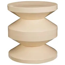 Koopmann International Beistelltisch MESO, Ø 31 cm - Creme - Eisen