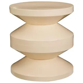 Koopmann International Beistelltisch MESO, Ø 31 cm - Creme - Eisen