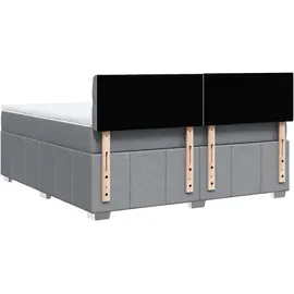 vidaXL Boxspringbett 180 x 200 cm Hellgrau