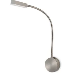 Fischer & Honsel LED-Wandleuchte Raik Alu, Eisen, Stahl Metall Silber Nickel matt
