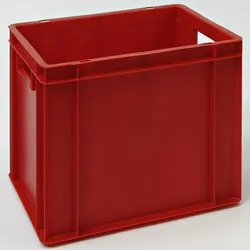 PROREGAL Euronorm-Lagerbehälter | Bear | HxBxT 32x30x40cm | Rot | Eurobehälter Eurobox Euronorm-Kiste Stapelbehälter Transportbehlter Transportbox