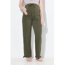Ulla Popken Dehnbund-Hose Sweatpants Grau/Grün 46/48