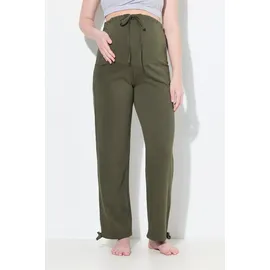 Ulla Popken Dehnbund-Hose Sweatpants Grau/Grün 46/48