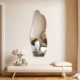 Boromal - Unregelmäßiger Standspiegel 60x165cm Asymetrischer Ganzkörperspiegel Bodenspiegel Groß hd Wandspiegel, Standspiegel für Schlaf-, Wohn-,