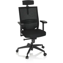 Bürostuhl / Chefsessel PORTO MAX HIGH I Stoff schwarz hjh OFFICE