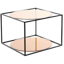 Kayoom Cody quadratisch terracotta / schwarz 50 x 36 x 50 cm