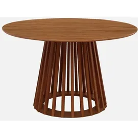 sweeek Esstisch Ø 120 cm nussbaumfarben