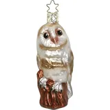 Inge Glas® Manufaktur Inge-Glas Christbaumschmuck Schleiereule 9,5cm Vogel (1-tlg), mundgeblasen Deko Baumschmuck Strauchschmuck
