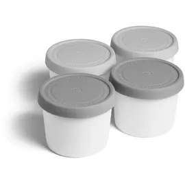Springlane Eisbehälter rund grau 0,4 l 4-teiliges Set