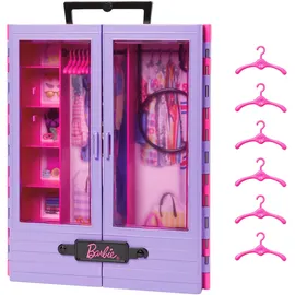 Mattel Puppenmöbel Kleiderschrank lila/rosa HJL65