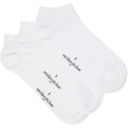 Socken SEIDENSTICKER "Schwarze Rose", Herren, Gr. 39-42, weiß, 78% Baumwolle, 20% Polyamid, 2% Elastan, unifarben, Socken Sneakersocken