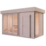 FinnTherm Gartensauna Azalia Naturbelassen 434 cm x 234 cm