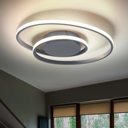 LED Decken Leuchte dimmbar Ring Design Wohn Zimmer Flur Lampe Titan Reality Leuchten R62911187