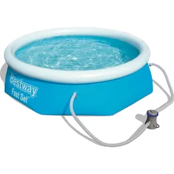 Bestway, Pool, Fast Set mit Filterpumpe (224 x 224 x 66 cm)