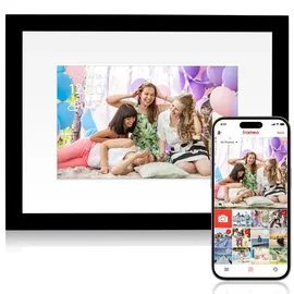 Rollei Digitaler Bilderrahmen, Rollei Smart Frame WiFi 110 10,1 Zoll Frameo Digital Photo Frame 1280x800 IPS Touchscreen 32GB Speicher Schwarzer Rahmen Digitaler-Bilderrahmen-Digital-Frameo-Fotorahmen