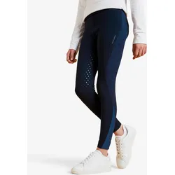 Reitleggings 500 Full Grip Kinder marineblau Gr. 128  - 8 Jahre