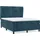 vidaXL Boxspringbett mit Matratze Dunkelblau 140x200 cm Samt