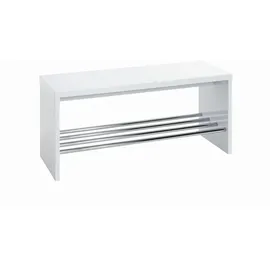 Haku-Möbel Schuhbank 81 x 40 x 30 cm weiß hochglanz / weiß