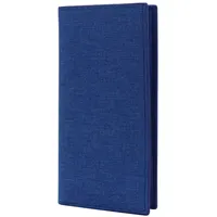 AfitLulu Geldbörse Herren Leinwand Portemonnaie Herren mit Multi Slot und ID Fenster, Portmonee Herren Slim Brieftasche Herren Ultradünn Geldbeutel Herren für Karten Fotos Münze (Blau, L)
