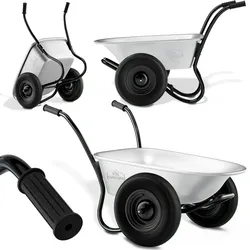 Gardebruk Schubkarre 2 Rad 150kg 100L Stahlfelge 2 Luftreifen