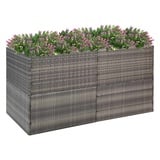 DOTMALL Blumentopf Gartenpflanzgefäß Grau 157 x 80 x 80 cm Poly Rattan