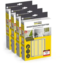 EasyMaxx Fliegengitter Fenster 110 x 130 cm Weiß