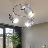 ETC Shop Deckenleuchte 3 Flammig Spotleuchte schwenkbar Deckenlampe Samt,