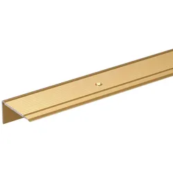 Alberts Treppenkanten-Schutzprofil geriffelt, 45 x 23 mm, Aluminium eloxiert, gelocht, 1 m oder 2 m