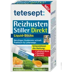 TETESEPT Reizhusten Stiller Direkt Liquid Sticks 10 St