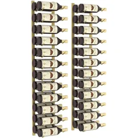 vidaXL Weinregal 22,5 x 116 x 2,5 cm Gold