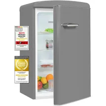 GGV Exquisit RKS120-V-H-160E Retro-Kühlschrank (122 l, 895 mm hoch, Mattschwarz)