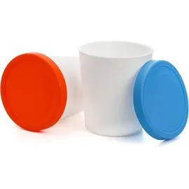 luxuskollektion Eiscreme Behälter 4-teiliges Set mit Silikondeckel 1 l