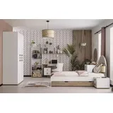 Xlmoebel Schlafzimmer-Set Kinderzimmermöbel-Set mit Kinderbett aus Holz in Weiß, 8-teilig, (8-tlg), Hergestellt in Europa weiß