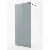 Badplaats Duschwand Rizani 80 x 200cm Glas Duschabtrennung Schwarz - Walk-In Dusche Nano Duschtrennwand
