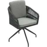LC Garden Genua Drehstuhl 59 x 62 x 77 cm anthrazit