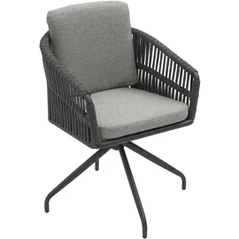 LC Garden Genua Drehstuhl 59 x 62 x 77 cm anthrazit